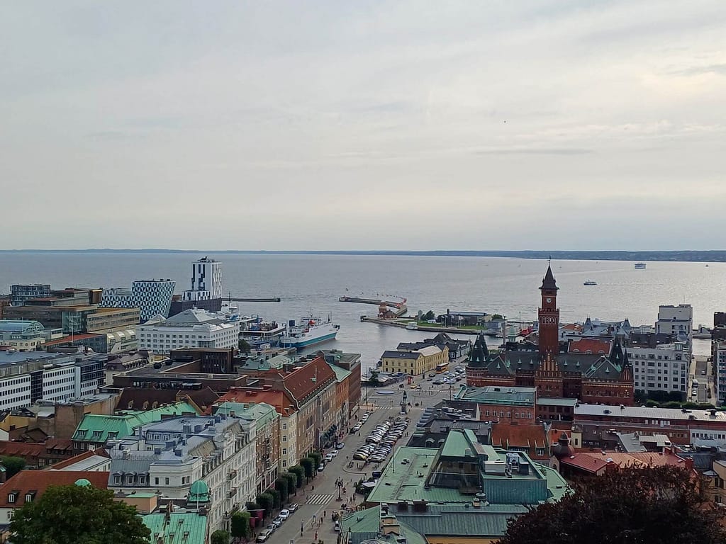 Aussicht vom Kärnan Helsingborg Kärnan, Helsingborg, Öresund