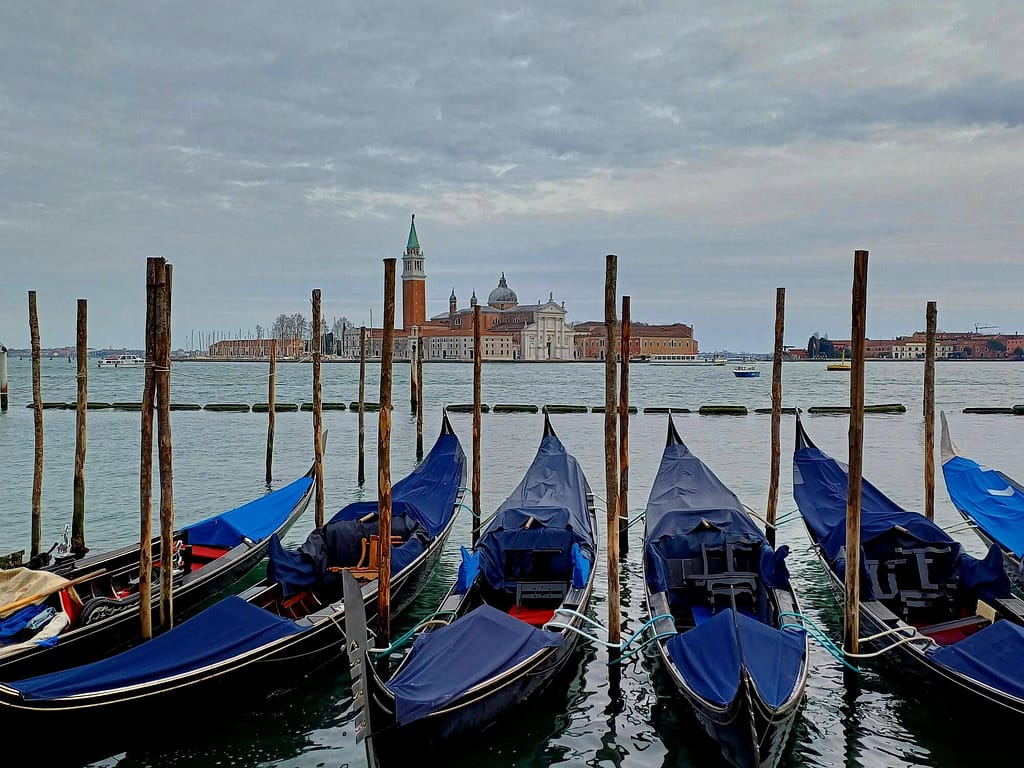 Kirche San Giorgio Maggiore, Gondeln, Venedig