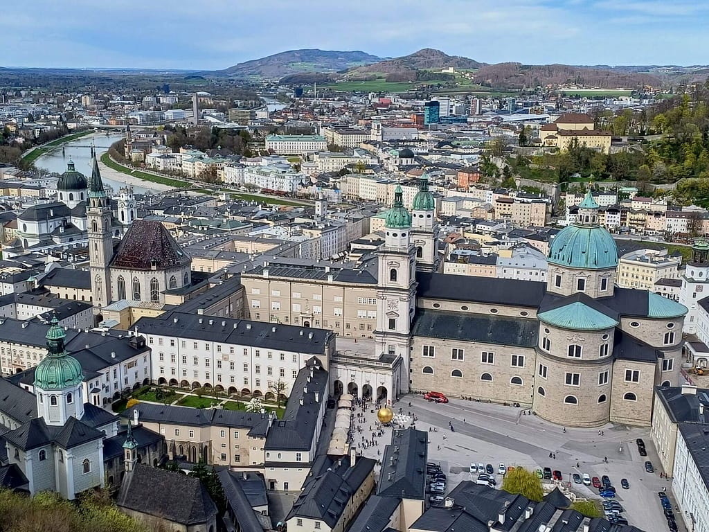 Salzburg, Festung Hohensalzburg, Aussicht, Stadt