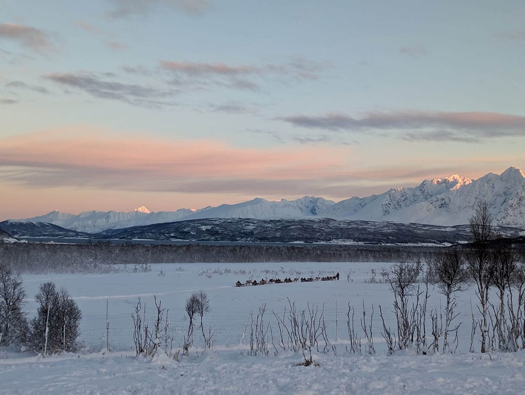 Winterlandschaft, Tromso Lapland Reindeer Camp, Rentierschlitte